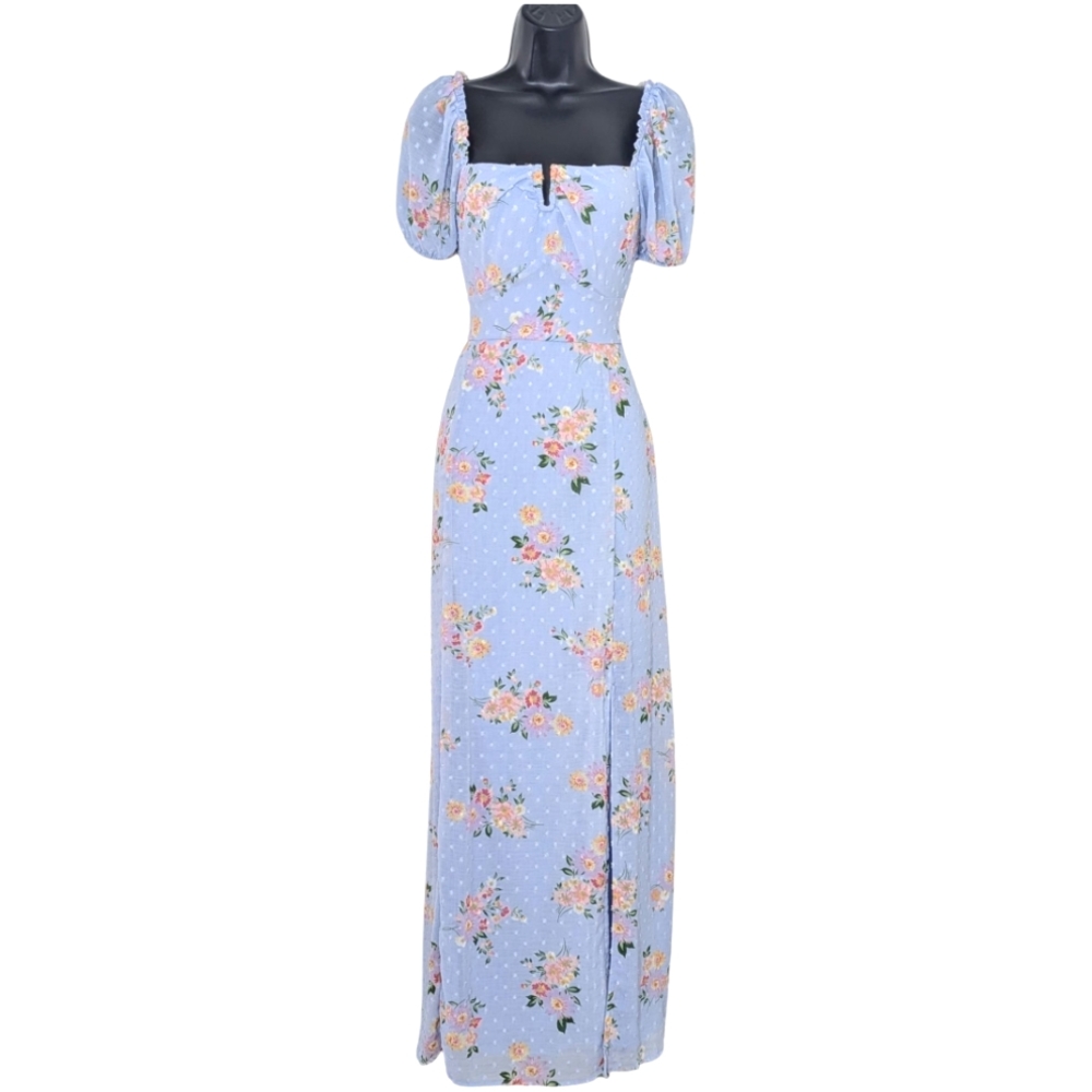 Like New!! SO Floral Clip Dot Maxi Dress (Juniors L)